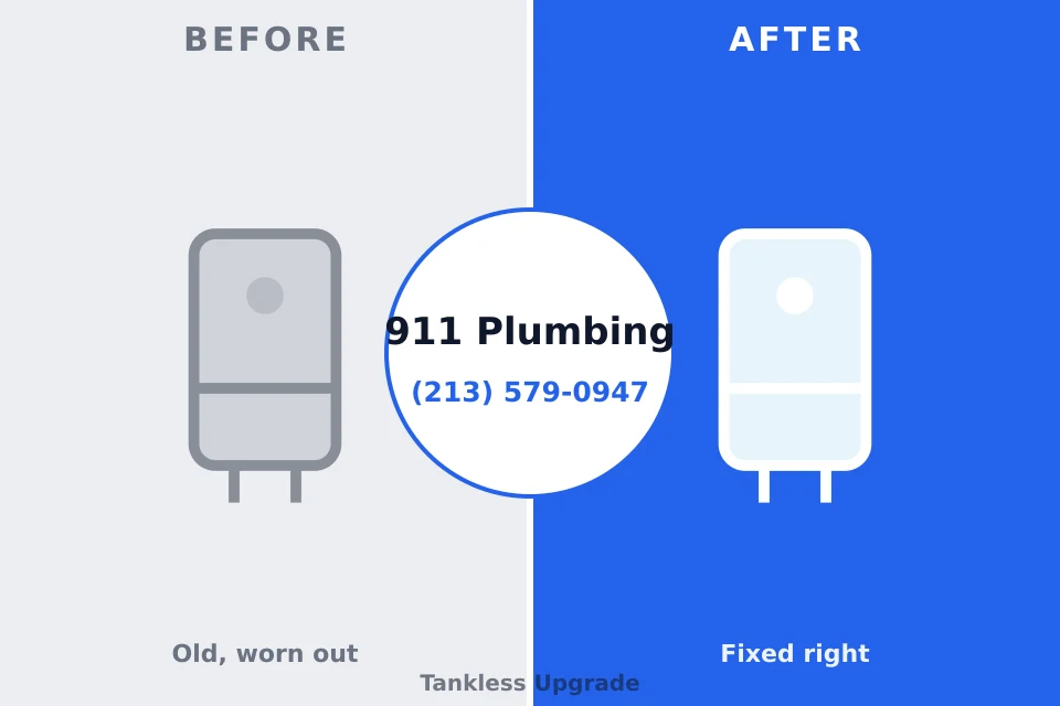 Before and after: plumbing repair Dardenne Prairie, MO